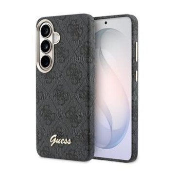 Guess PU 4G Script Metal Logo Magnetic Case for Samsung Galaxy S26 Black