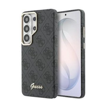 Guess PU 4G Script Metal Logo Magnetic Case for Samsung Galaxy S26 Ultra Black