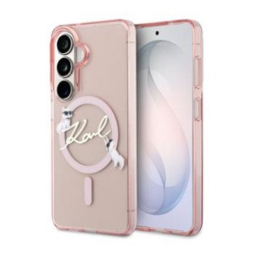 Karl Lagerfeld IML Choupette Karl Script Logo Magnetic Case for Samsung Galaxy S26 Pink Karl Lagerfeld IML Choupette Karl Script Logo Magnetic Case for Samsung Galaxy S26 Pink
