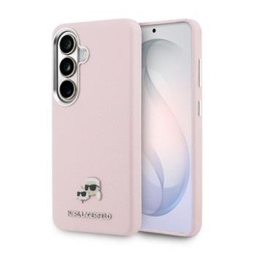 Karl Lagerfeld Grained PU Leather K&CH Heads Magnetic Case for Samsung Galaxy S26+ Pink Karl Lagerfeld Grained PU Leather K&CH Heads Magnetic Case for Samsung Galaxy S26+ Pink