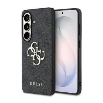 Guess PU 4G Metal Logo Case for Samsung Galaxy S26 Grey