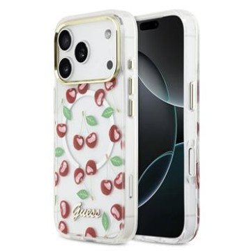 Guess IML Glitter Cherry MagSafe Case for iPhone 17 Pro