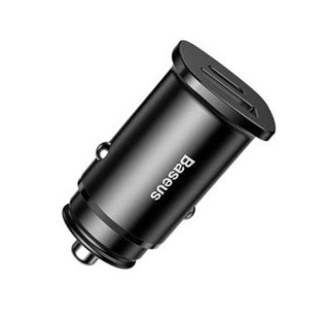 Baseus Square Metal Series Car Charger USB-C/USB-A 30W Black Baseus Square Metal Series Car Charger USB-C/USB-A 30W Black