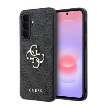 Guess PU 4G Metal Logo Case for Samsung Galaxy A37 Grey