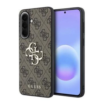 Guess PU 4G Metal Logo Case for Samsung Galaxy A57 Brown
