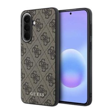 Guess PU 4G Metal Classic Logo Case for Samsung Galaxy A57 Brown