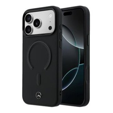 Mercedes PU Leather 3D MagSafe Case for iPhone 17 Pro Black Mercedes PU Leather 3D MagSafe Case for iPhone 17 Pro Black