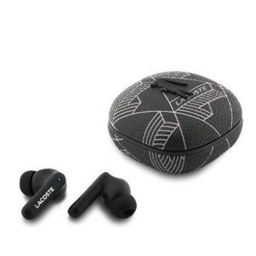 Lacoste Monogram Blend ANC/ENC TWS Wireless Earphones Black