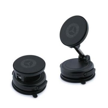 Mercedes Foldable Magnetic Car Holder with Wireless Charging Black Mercedes Foldable Magnetic Car Holder with Wireless Charging Black