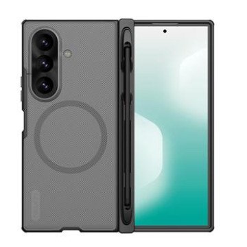 Nillkin Super Frosted FOLD Magnetic Pen Slot Back Cover for Samsung Galaxy Z Fold 8 Ultra Transparent Black