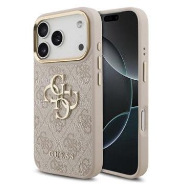 Guess PU Leather 4G Metal Logo Gold Frame Case for iPhone 18 Pro Pink Guess PU Leather 4G Metal Logo Gold Frame Case for iPhone 18 Pro Pink