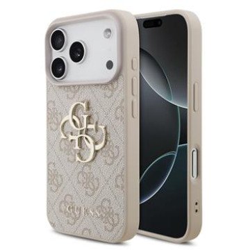 Guess PU 4G Metal Logo Case for iPhone 18 Pro Pink