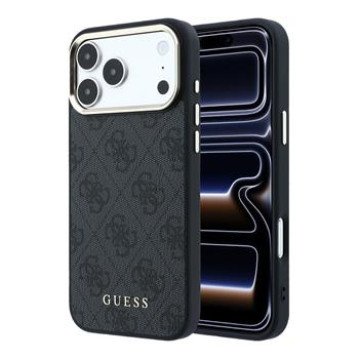 Guess PU Leather 4G Gold Frame MagSafe Case for iPhone 18 Pro Max Black Guess PU Leather 4G Gold Frame MagSafe Case for iPhone 18 Pro Max Black