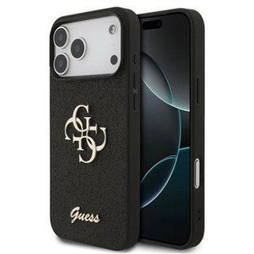 Guess PU Fixed Glitter 4G Metal Logo Case for iPhone 18 Pro Max Black Guess PU Fixed Glitter 4G Metal Logo Case for iPhone 18 Pro Max Black