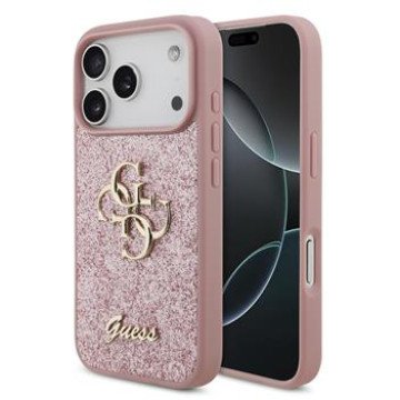 Guess PU Fixed Glitter 4G Metal Logo Case for iPhone 18 Pro Pink Guess PU Fixed Glitter 4G Metal Logo Case for iPhone 18 Pro Pink
