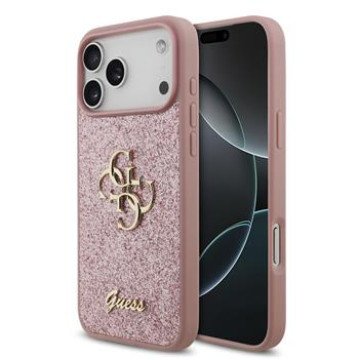 Guess PU Fixed Glitter 4G Metal Logo Case for iPhone 18 Pro Max Pink Guess PU Fixed Glitter 4G Metal Logo Case for iPhone 18 Pro Max Pink