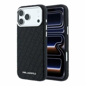 Karl Lagerfeld PU Grained Allover Semi Wrap Magsafe Case for iPhone 18 Pro Black Karl Lagerfeld PU Grained Allover Semi Wrap Magsafe Case for iPhone 18 Pro Black
