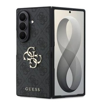 Guess PU 4G Metal Logo Case for Samsung Galaxy Z Fold 8 Ultra Grey