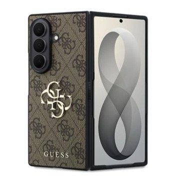 Guess PU 4G Metal Logo Case for Samsung Galaxy Z Fold 8 Ultra Brown
