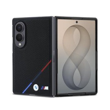 BMW M PU Perforated Tricolor Stripe Magnetic Case for Samsung Galaxy Z Fold 8 Black BMW M PU Perforated Tricolor Stripe Magnetic Case for Samsung Galaxy Z Fold 8 Black