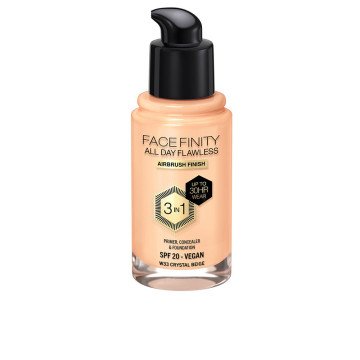 FACEFINITY ALL DAY FLAWLESS 3 IN 1 foundation #W33-crystal beige 30 ml FACEFINITY ALL DAY FLAWLESS 3 IN 1 foundation #W33-crystal beige 30 ml