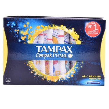 TAMPAX PEARL COMPAK tampón regular 36 uds TAMPAX PEARL COMPAK tampón regular 36 uds