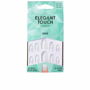 TOTALLY BARE nails with glue #oval 48 u