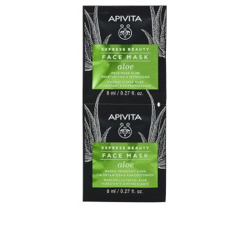 Express Beauty Mascarilla facial hidratante y refrescante con Aloe 2 x 8 ml Express Beauty Mascarilla facial hidratante y refrescante con Aloe 2 x 8 ml