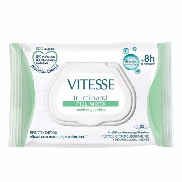 TRI-MINERAL PIEL MIXTA toallitas desmaquillantes 25 u TRI-MINERAL PIEL MIXTA toallitas desmaquillantes 25 u