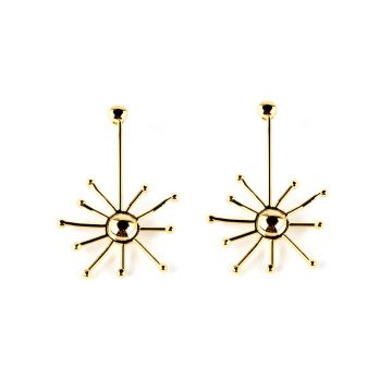 SUN earrings #shiny gold 1 u