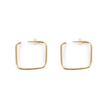 MOORE SQUARES earrings #shiny gold 1 u