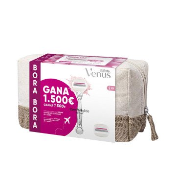 GILLETTE VENUS SUGARBERRY TOILETRY BAG BORA BORA machine + 2 refills GILLETTE VENUS SUGARBERRY TOILETRY BAG BORA BORA machine + 2 refills