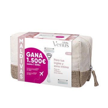 GILLETTE VENUS INTIMA MALDIVES TOILETRY BAG razor + 2 refills GILLETTE VENUS INTIMA MALDIVES TOILETRY BAG razor + 2 refills