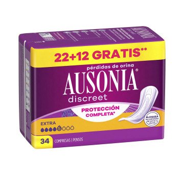 AUSONIA DISCREET extra incontinence pads 34 units AUSONIA DISCREET extra incontinence pads 34 units
