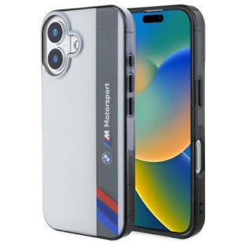 BMW Motosport IML Vertical Stripe iPhone 16 Case - Gray BMW Motosport IML Vertical Stripe iPhone 16 Case - Gray