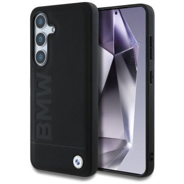 BMW Leather Big Wordmark Case for Samsung Galaxy S25 - Black BMW Leather Big Wordmark Case for Samsung Galaxy S25 - Black