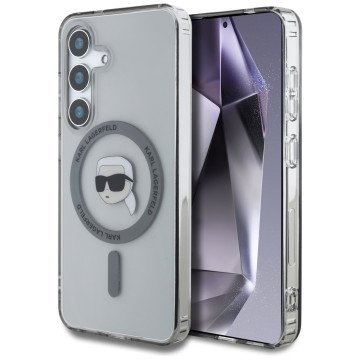 Karl Lagerfeld Button Karl Head Printed Logo MagSafe Samsung Galaxy S25 Case Black Karl Lagerfeld Button Karl Head Printed Logo MagSafe Samsung Galaxy S25 Case Black