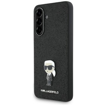 Karl Lagerfeld Fixed Glitter Ikonik Logo Metal Pin Case for Samsung Galaxy A36 - Black Karl Lagerfeld Fixed Glitter Ikonik Logo Metal Pin Case for Samsung Galaxy A36 - Black