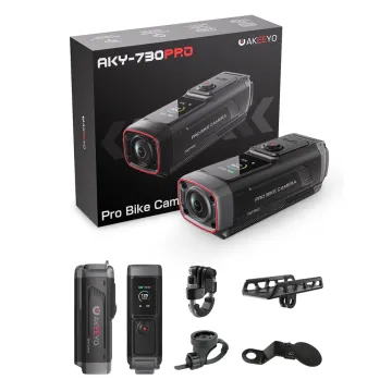 AKEEYO 730Pro 4K Handlebar Video Recorder Sports Camera for Bikes and Motorcycles - Black AKEEYO 730Pro 4K Handlebar Video Recorder Sports Camera for Bikes and Motorcycles - Black