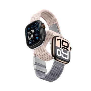 Set of 2 AmazingThing Blend Band straps for Apple Watch 45 / 46 / 49 mm - pink-grey / pink Set of 2 AmazingThing Blend Band straps for Apple Watch 45 / 46 / 49 mm - pink-grey / pink