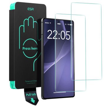 ESR Tempered Glass 2-pack for Samsung Galaxy S25 Ultra - transparent