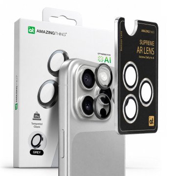 AmazingThing AR Aluminum 3 Lens Glass with Camera Lens Frame for iPhone 16 Pro / 16 Pro Max - Black AmazingThing AR Aluminum 3 Lens Glass with Camera Lens Frame for iPhone 16 Pro / 16 Pro Max - Black
