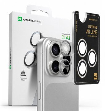 AmazingThing AR Aluminum 3 Lens Glass with Camera Lens Frame for iPhone 16 Pro / 16 Pro Max - Silver AmazingThing AR Aluminum 3 Lens Glass with Camera Lens Frame for iPhone 16 Pro / 16 Pro Max - Silver