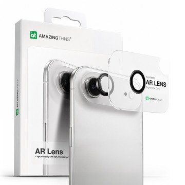 AmazingThing Lens Glass for iPhone Air with Black Aluminum Frame