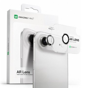AmazingThing Lens Glass for iPhone Air with Silver Aluminum Frame