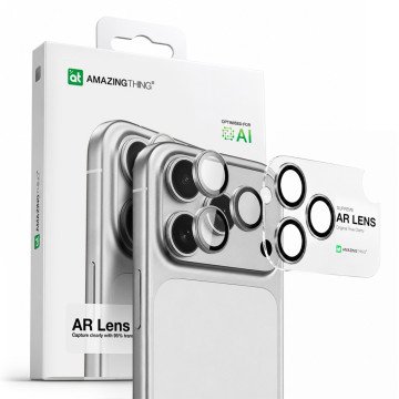 AmazingThing Lens Glass for iPhone 17 Pro / Pro Max with Silver Aluminum Frame