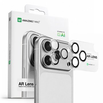 AmazingThing Lens Glass for iPhone 17 Pro / Pro Max with Black Aluminum Frame