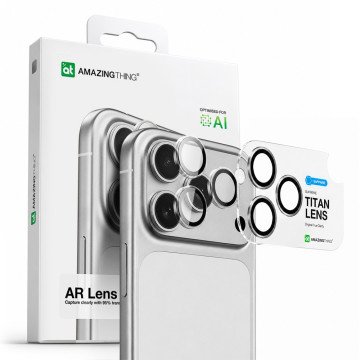 AmazingThing Sapphire Camera Glass for iPhone 17 Pro / Pro Max - with Clear Frame