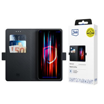 3mk Wallet Case for Xiaomi 14 Pro - Black 3mk Wallet Case for Xiaomi 14 Pro - Black
