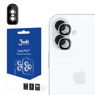 3mk Lens Protection Pro Camera Cover with Silver Frame for iPhone 16 / 16 Plus 3mk Lens Protection Pro Camera Cover with Silver Frame for iPhone 16 / 16 Plus